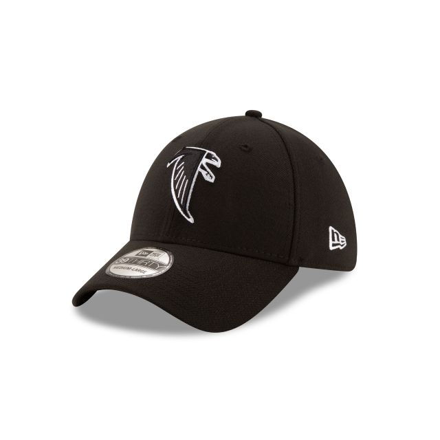 Atlanta Falcons NFL New Era Men's Black/White 39Thirty Team Classic Stretch Fit Hat