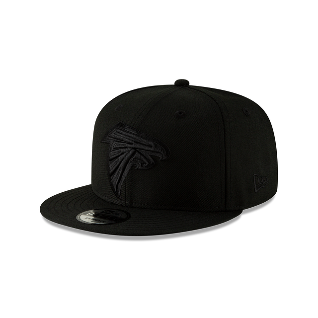 Atlanta Falcons NFL New Era Men's Black On Black 9Fifty Basic Snapback