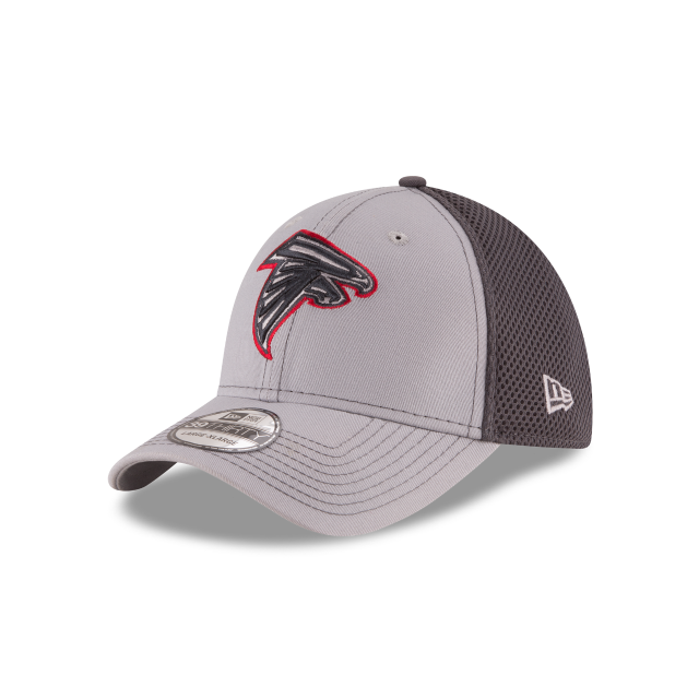 Atlanta Falcons NFL New Era Casquette grise 39Thirty Greyed Out Neo 2 Stretch Fit pour hommes