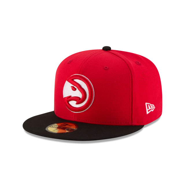 Atlanta Hawks NBA New Era Men's Red/Black 59Fifty Two Tone Fitted Hat