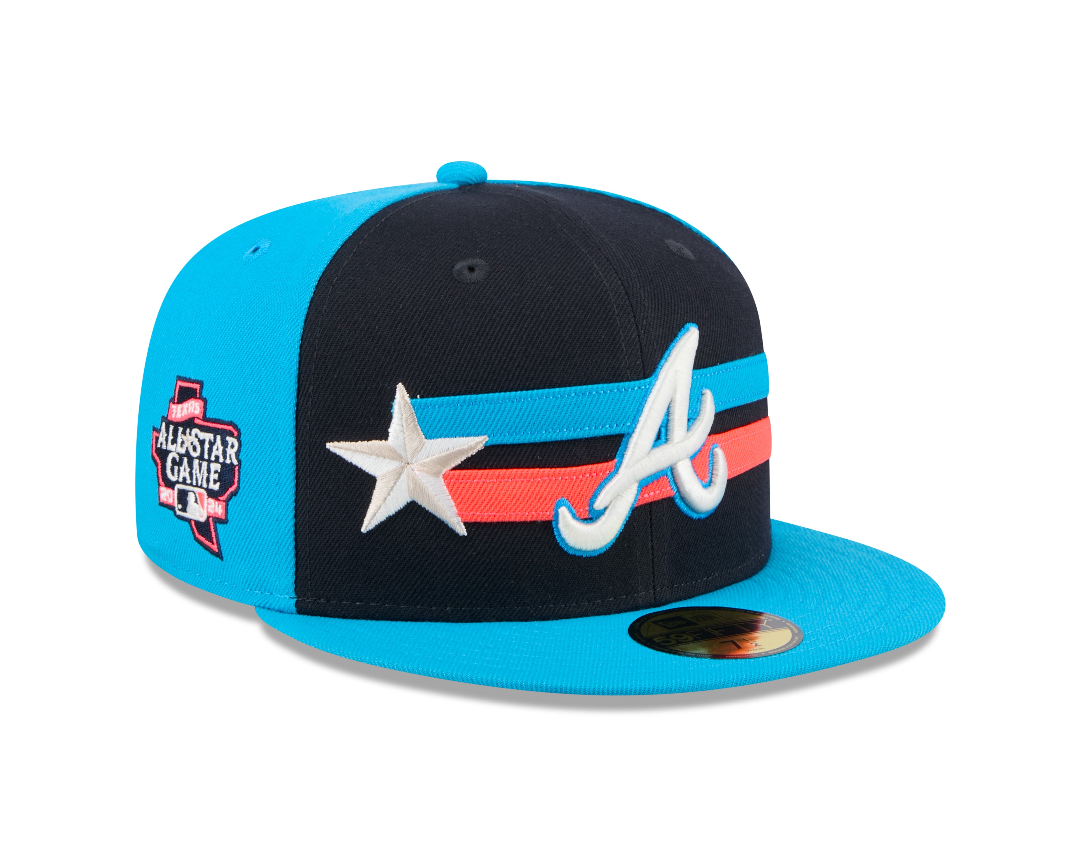 Casquette ajustée MLB New Era 59Fifty 2024 All Star Game pour homme bleu marine/bleu clair des Braves d'Atlanta