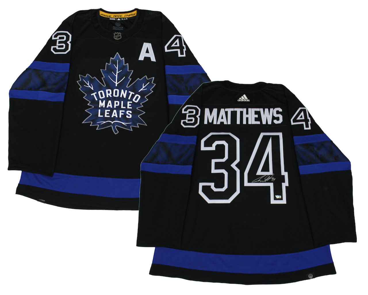 Auston Matthews Toronto Maple Leafs NHL Adidas Black Autographed Authentic Jersey