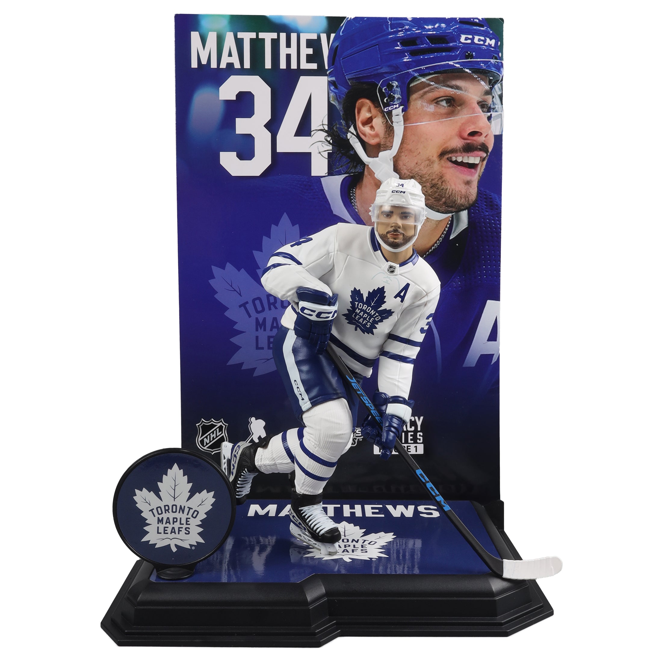 Auston Matthews Toronto Maple Leafs NHL McFarlane Toys Away Uniform Legacy Series 7" Action Figure