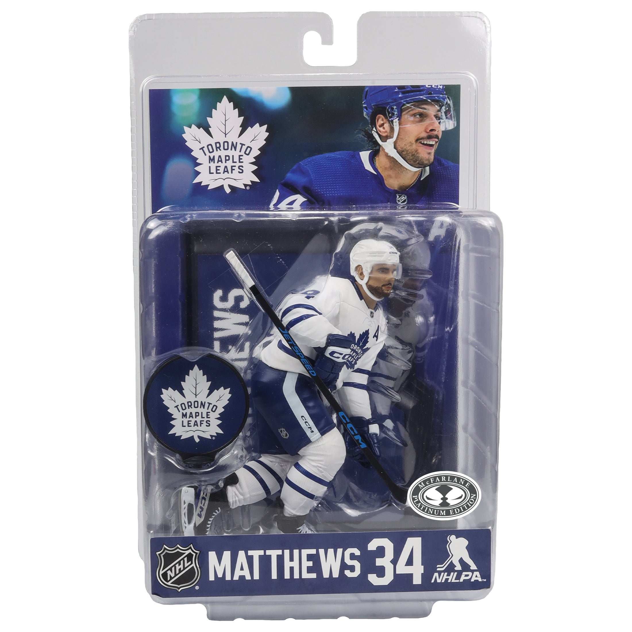 Auston Matthews Toronto Maple Leafs NHL McFarlane Toys Away Uniform Legacy Series 7" Action Figure