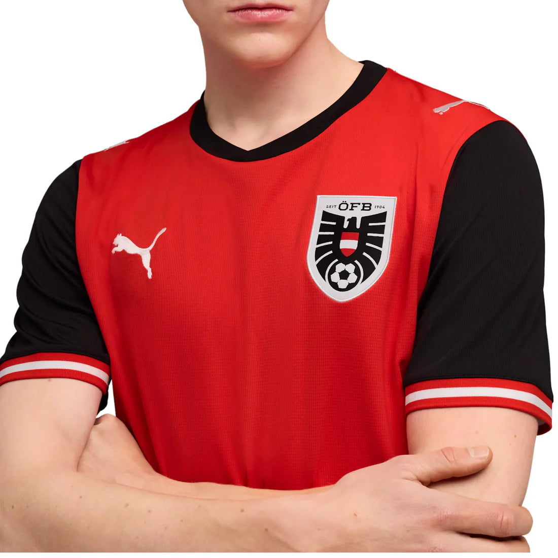 Austria National Team FIFA Puma Men's Red 2026 Home Replica Jersey
