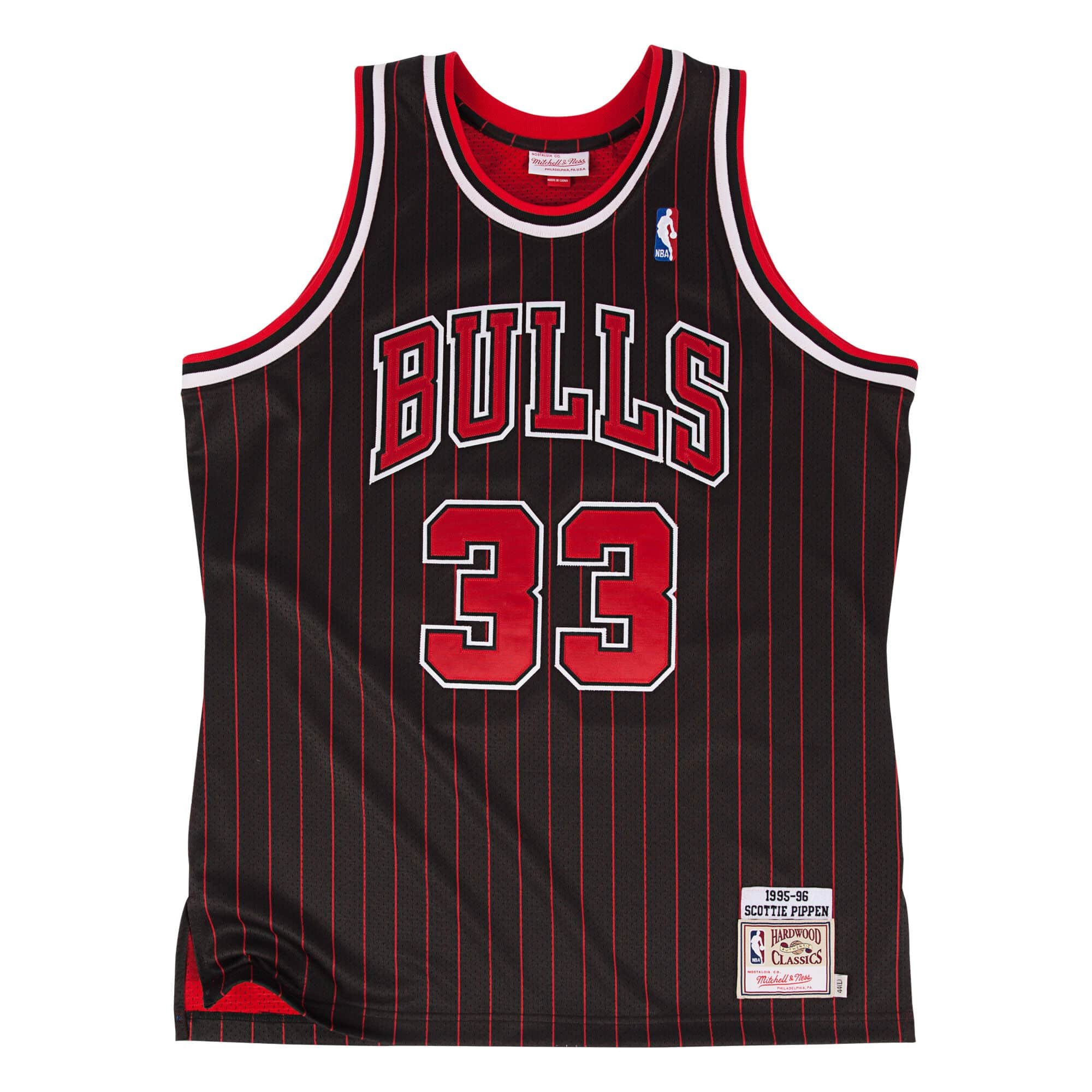 Scottie Pippen Chicago Bulls NBA Mitchell & Ness Homme Noir 1995-96 Hardwood Classic Maillot Authentique