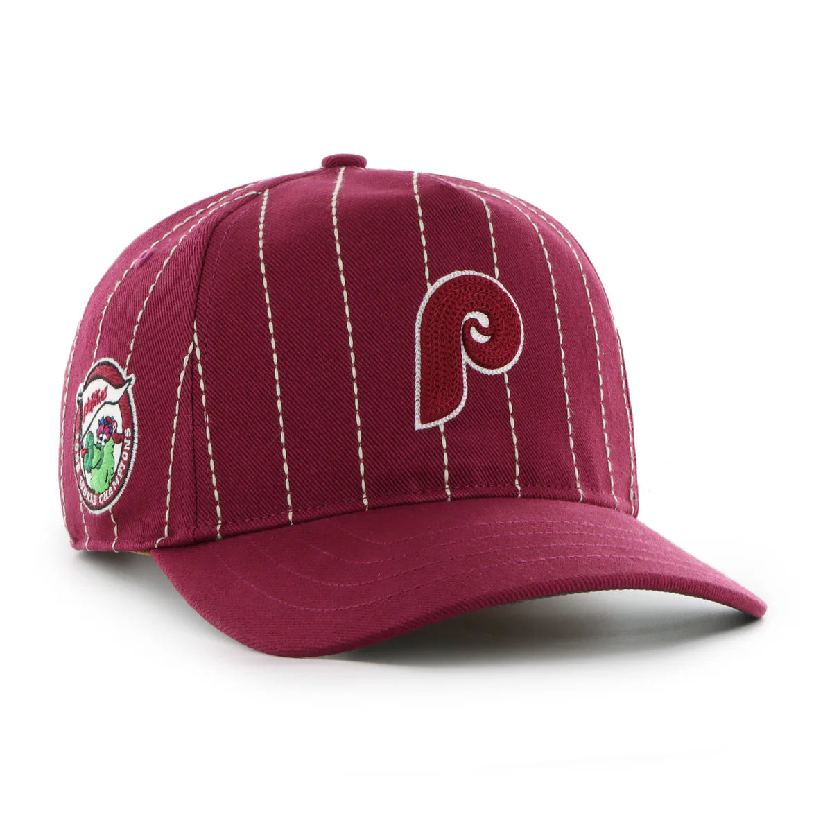 Philadelphia Phillies MLB 47 Brand Men's Burgundy Rawlings Pinstripe Hitch Adjustable Hat