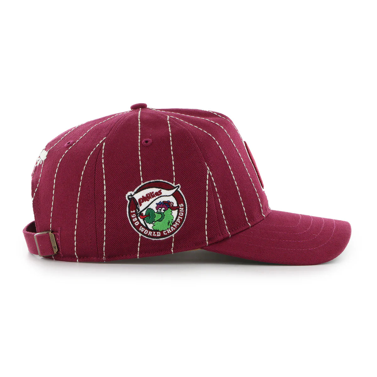 Philadelphia Phillies MLB 47 Brand Men's Burgundy Rawlings Pinstripe Hitch Adjustable Hat