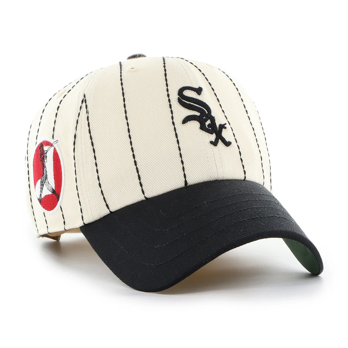 Chicago White Sox MLB 47 Brand Men's Beige Rawlings Pinstripe Clean Up Adjustable Hat