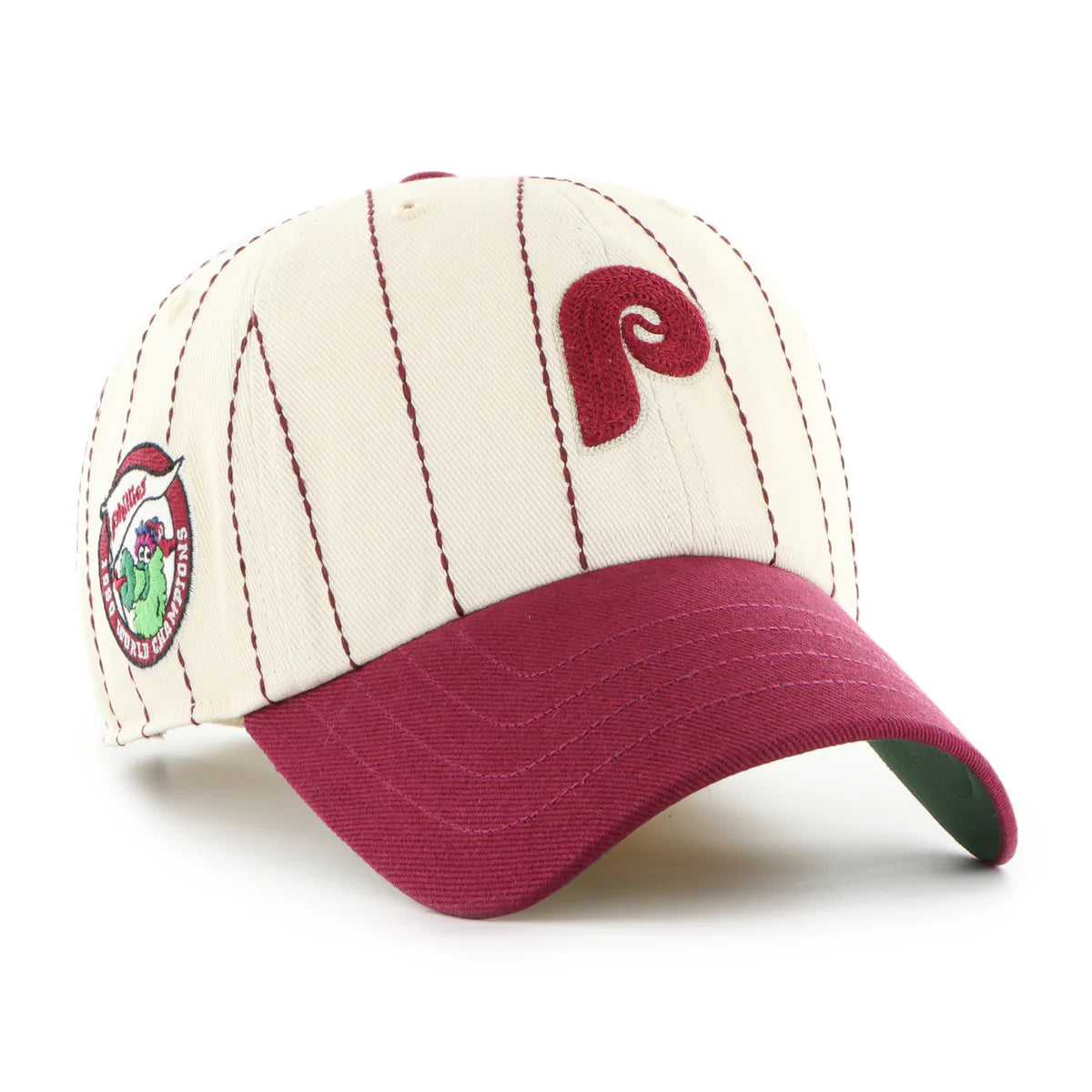 Philadelphia Phillies MLB 47 Brand Men's Beige Rawlings Pinstripe Clean Up Adjustable Hat