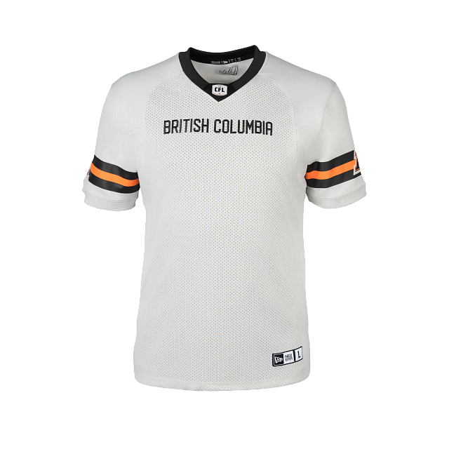 BC Lions CFL New Era Men's White 2023 Away Replica Jersey