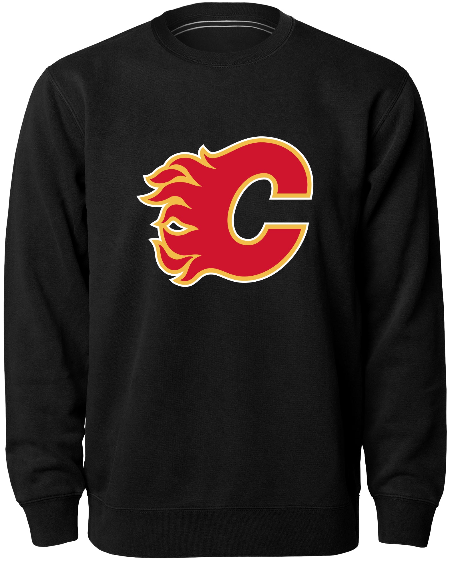 Chandail ras du cou Express à logo en sergé noir des Flames de Calgary NHL Bulletin pour hommes