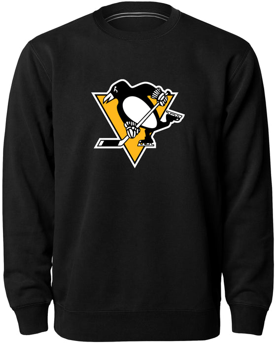 Pittsburgh Penguins NHL Bulletin Men's Black Twill Logo Express Crew Sweater