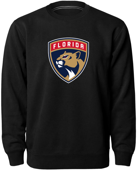 Florida Panthers NHL Bulletin Men's Black Twill Logo Express Crew Sweater