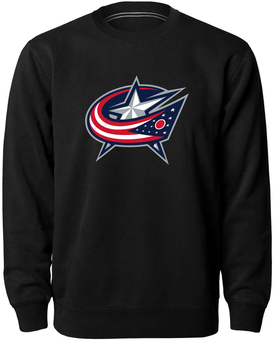 Columbus Blue Jackets NHL Bulletin Men's Black Twill Logo Express Crew Sweater