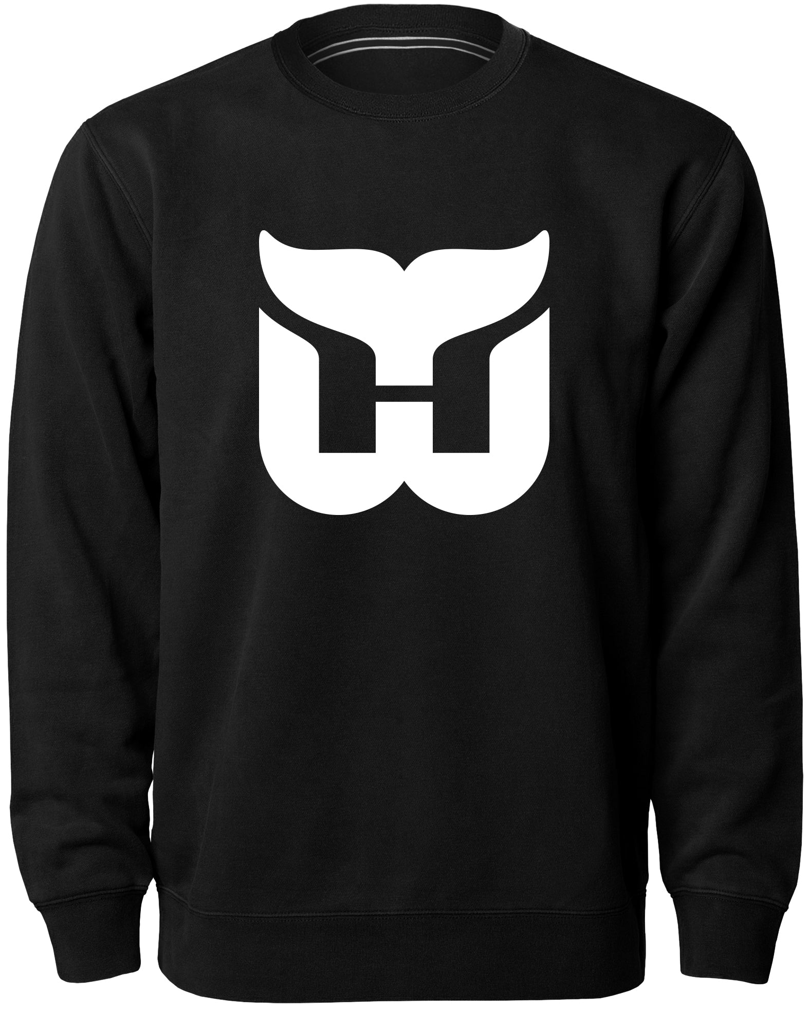 Hartford Whalers NHL Bulletin Chandail en sergé noir avec logo Express pour hommes