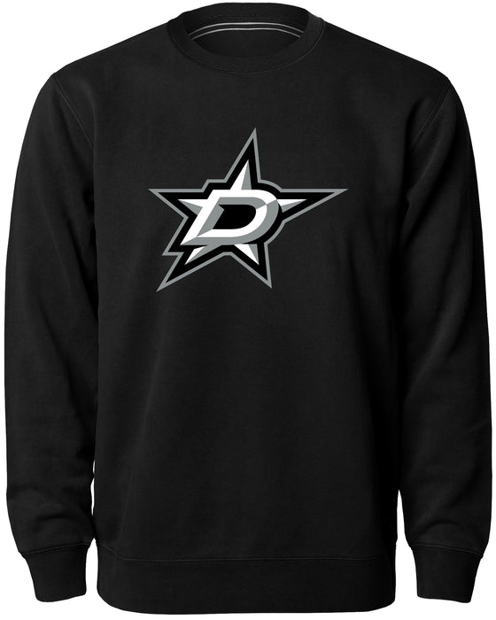 Dallas Stars NHL Bulletin Men's Black Twill Logo Express Crew Sweater