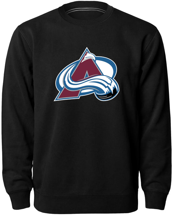 Colorado Avalanche NHL Bulletin Men's Black Twill Logo Express Crew Sweater