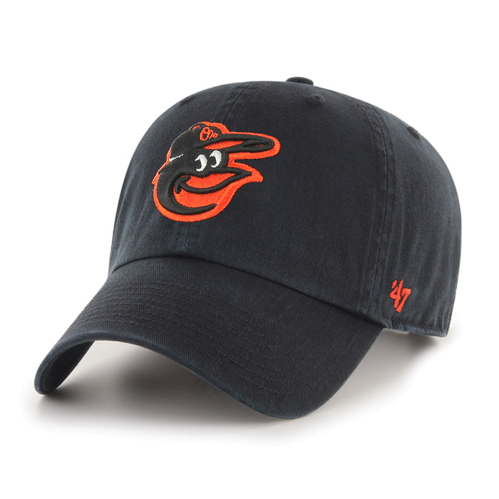 Baltimore Orioles MLB 47 Brand Men's Black Clean Up Adjustable Hat