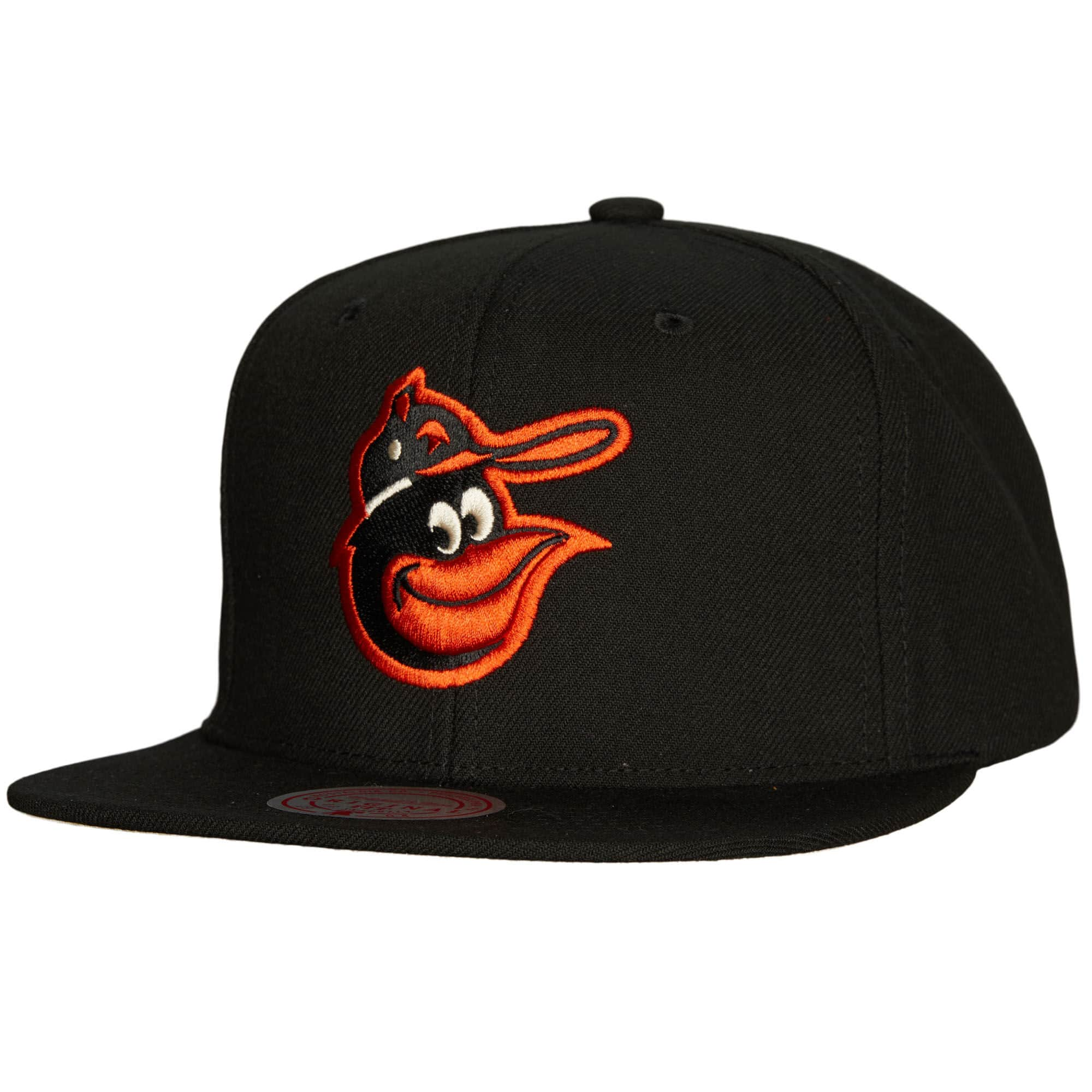 Baltimore Orioles MLB Mitchell & Ness Men's Black Team Classic Snapback