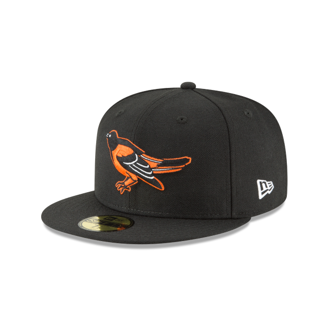 Baltimore Orioles MLB New Era Casquette ajustée en laine noire 59Fifty 1989 Cooperstown pour hommes