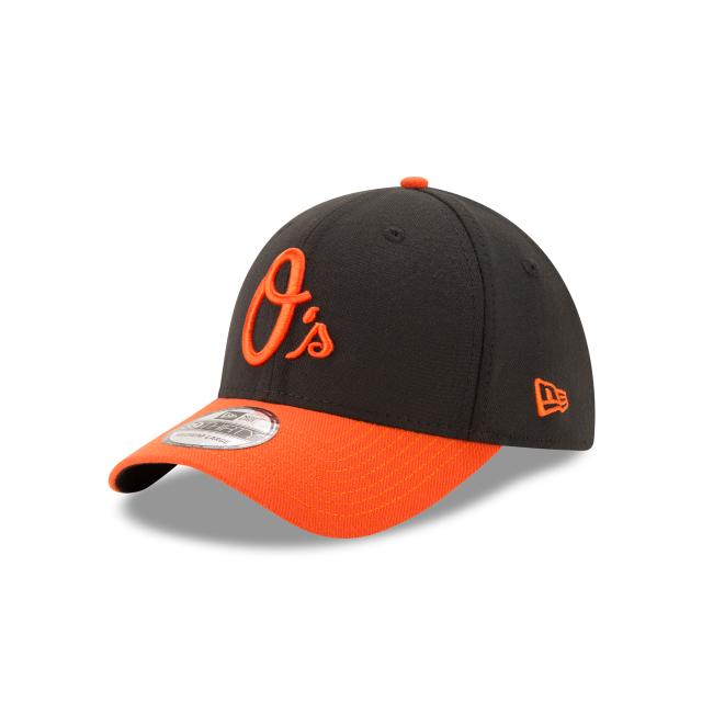 Baltimore Orioles MLB New Era Casquette extensible classique 39Thirty Alternate Team pour hommes, noir/orange