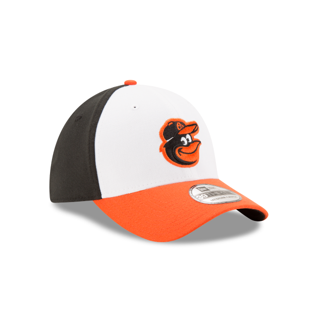 Baltimore Orioles MLB New Era Men's White/Orange 39Thirty Team Classic Stretch Fit Hat