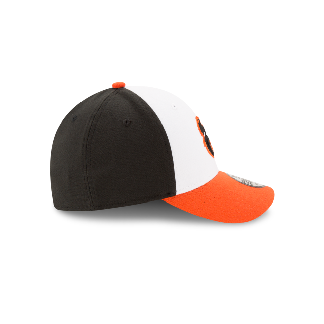 Baltimore Orioles MLB New Era Men's White/Orange 39Thirty Team Classic Stretch Fit Hat