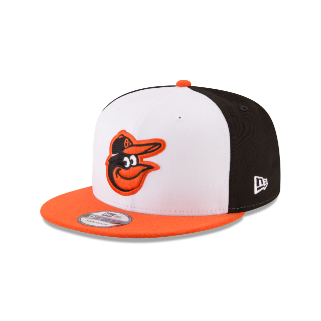 Baltimore Orioles MLB New Era Snapback de base 9Fifty blanc orange pour hommes