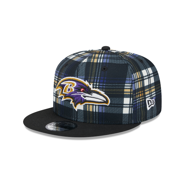 Casquette à visière plate noire 9Fifty Sideline des Baltimore Ravens NFL New Era pour homme