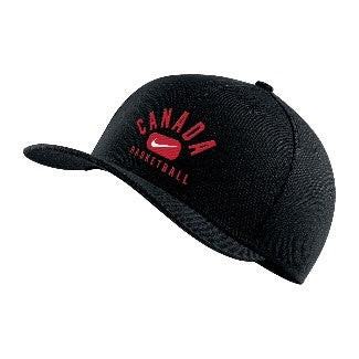 Canada Basketball FIBA ​​Nike Casquette Flex Swoosh noire pour hommes