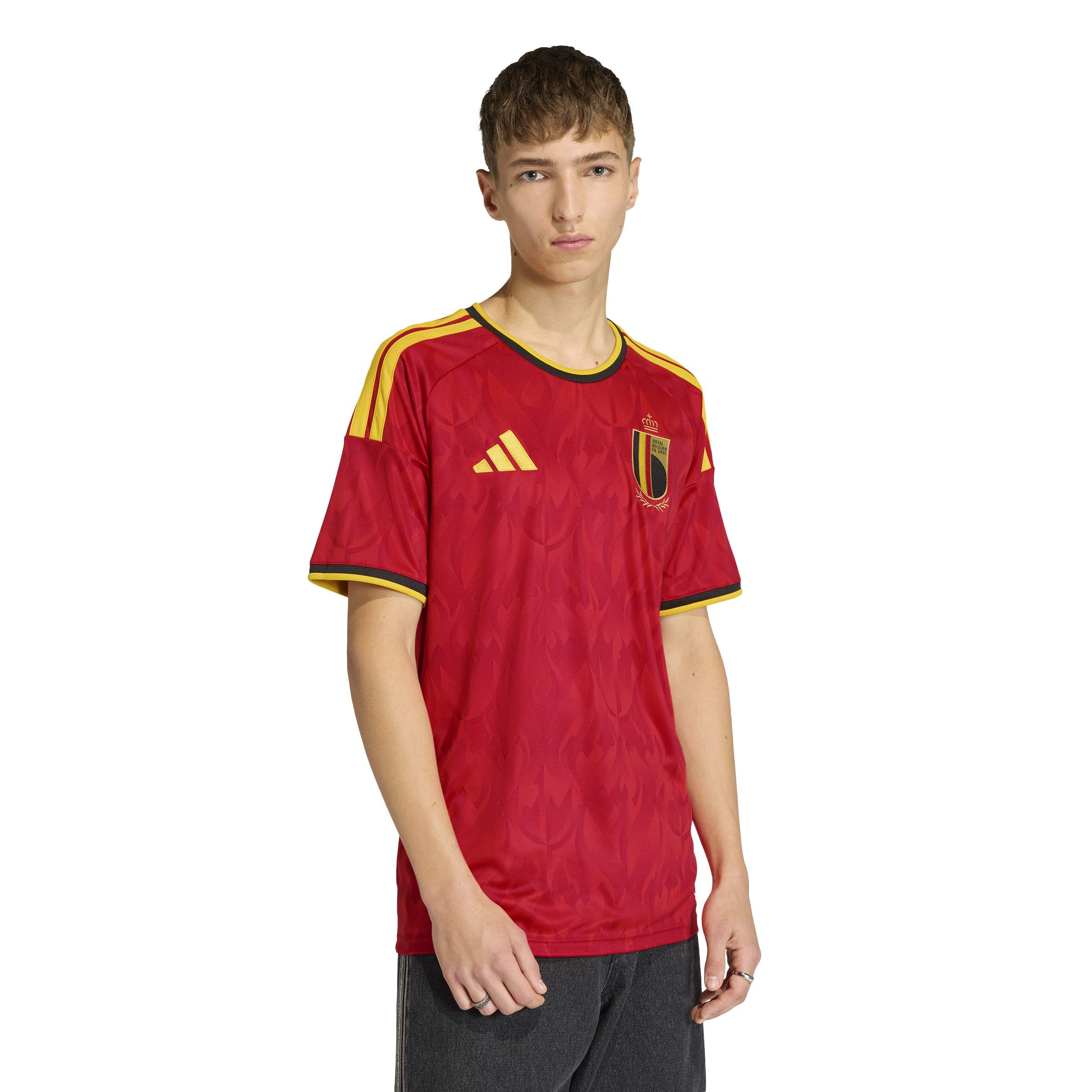 Maillot domicile réplique rouge FIFA Adidas de l'équipe nationale belge pour homme, saison 2025/26