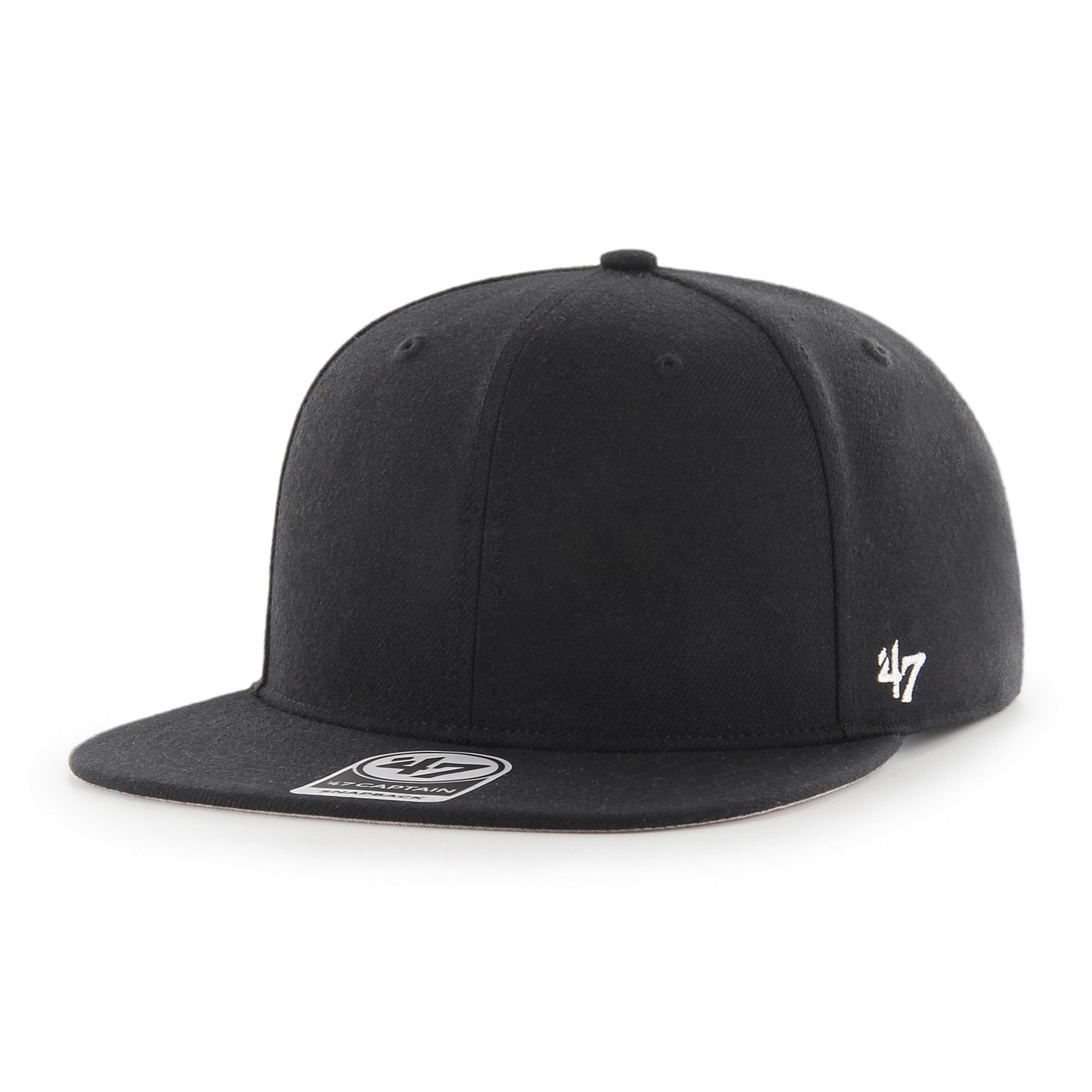 Casquette Snapback noire Captain Blank 47 Brand pour hommes