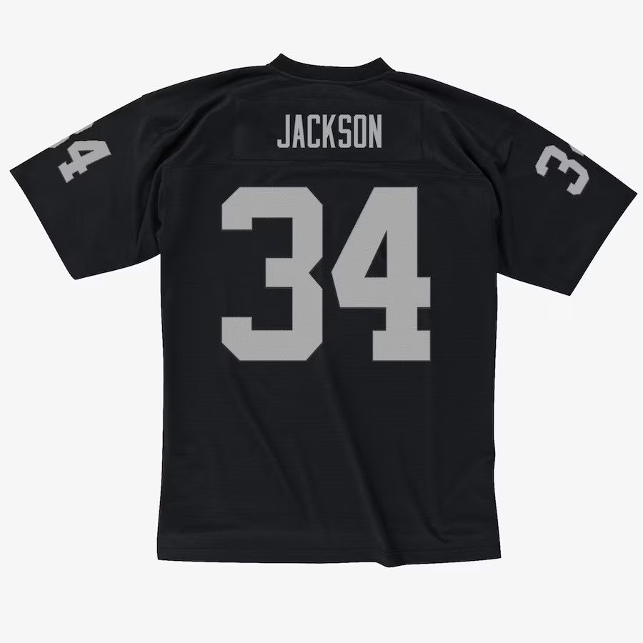 Bo Jackson Los Angeles Raiders NFL Mitchell & Ness Men's Black Gridiron 1988 Legacy Replica Jersey