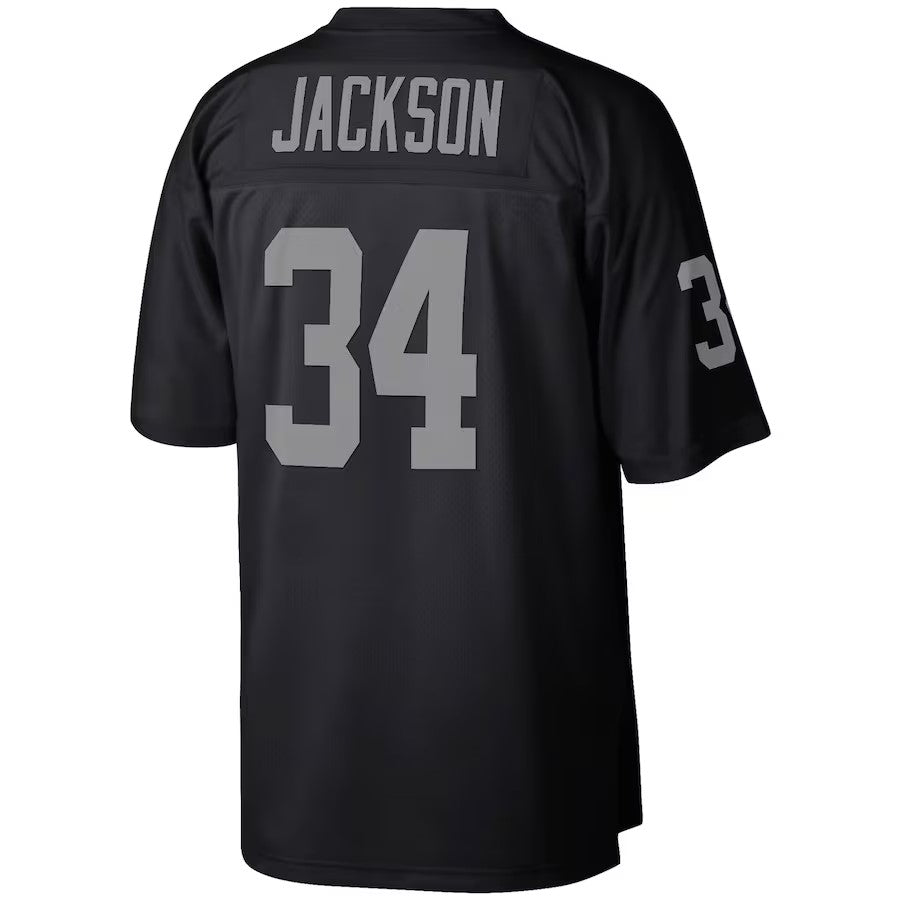 Bo Jackson Los Angeles Raiders NFL Mitchell & Ness Men's Black Gridiron 1988 Legacy Replica Jersey