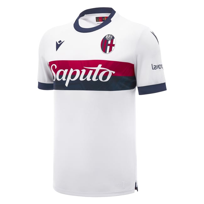 Maillot authentique de Bologne FC Serie A Macron 2024/25 blanc pour homme