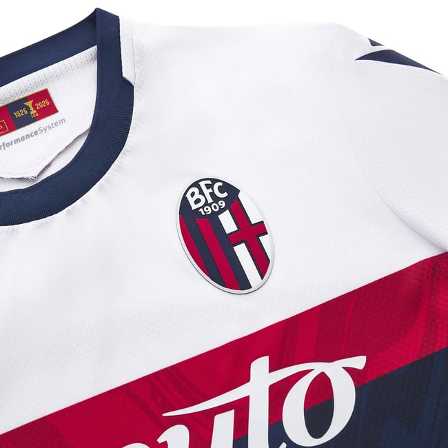 Bologna FC Serie A Macron Men's White 2024/25 Authentic Jersey