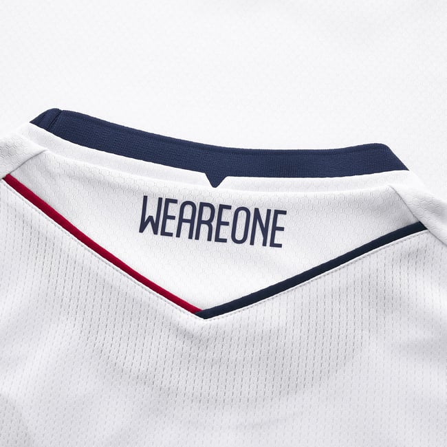 Maillot authentique de Bologne FC Serie A Macron 2024/25 blanc pour homme