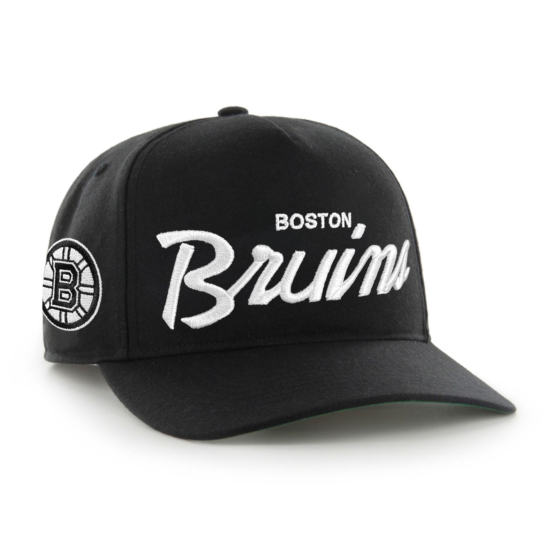 Boston Bruins NHL 47 Brand Men's Black Attitude Hitch Snapback Hat