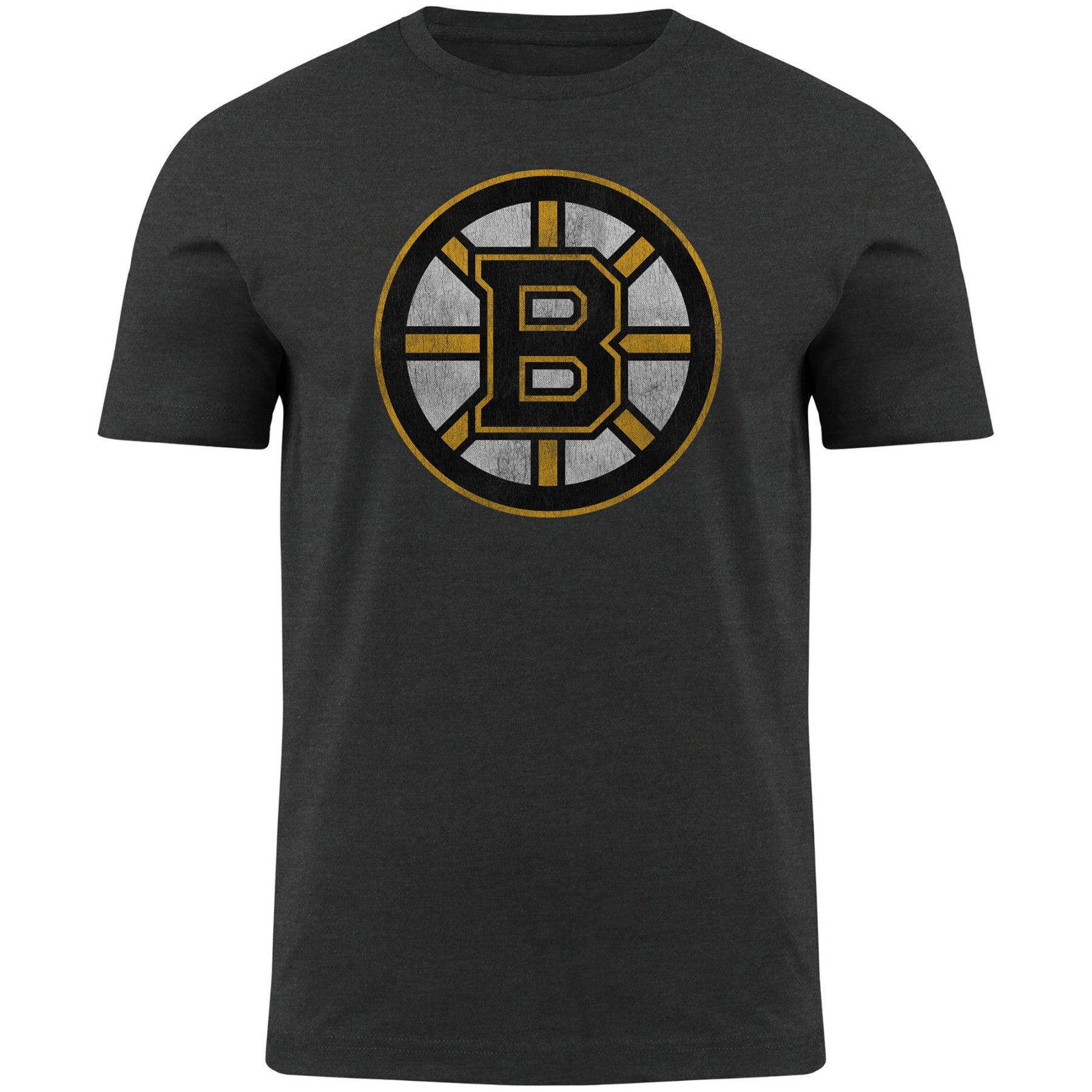 T-shirt avec logo vieilli anthracite des Bruins de Boston NHL Bulletin pour hommes