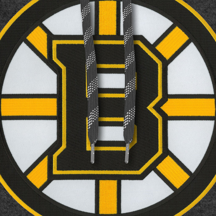 Boston Bruins NHL Bulletin Men's Charcoal Grey Express Twill Logo Hoodie