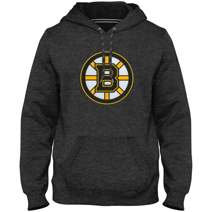 Boston Bruins NHL Bulletin Men's Charcoal Grey Express Twill Logo Hoodie