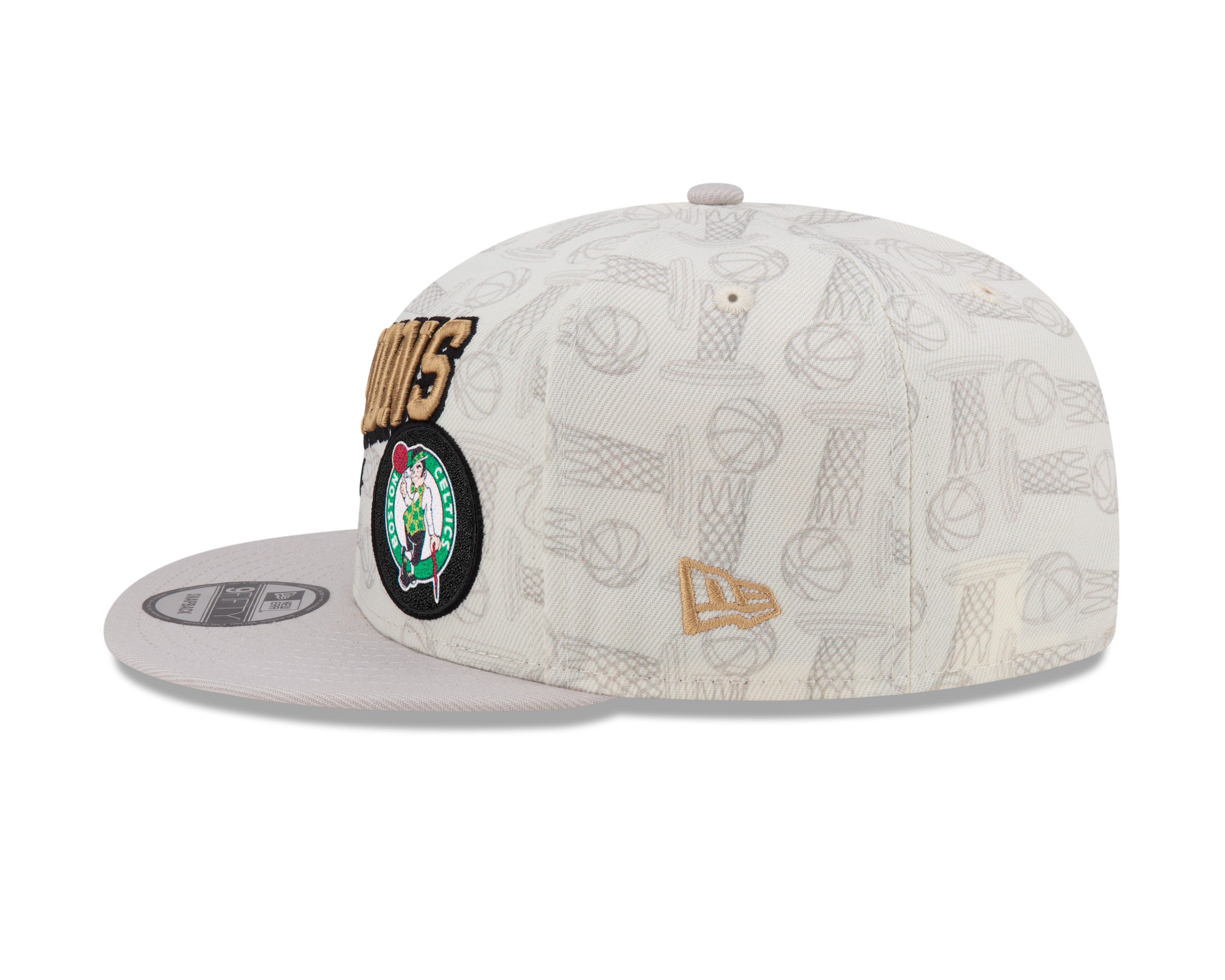 Boston Celtics NBA New Era Men's Cream 9Fifty 2024 Finals Champions Locker Room Snapback