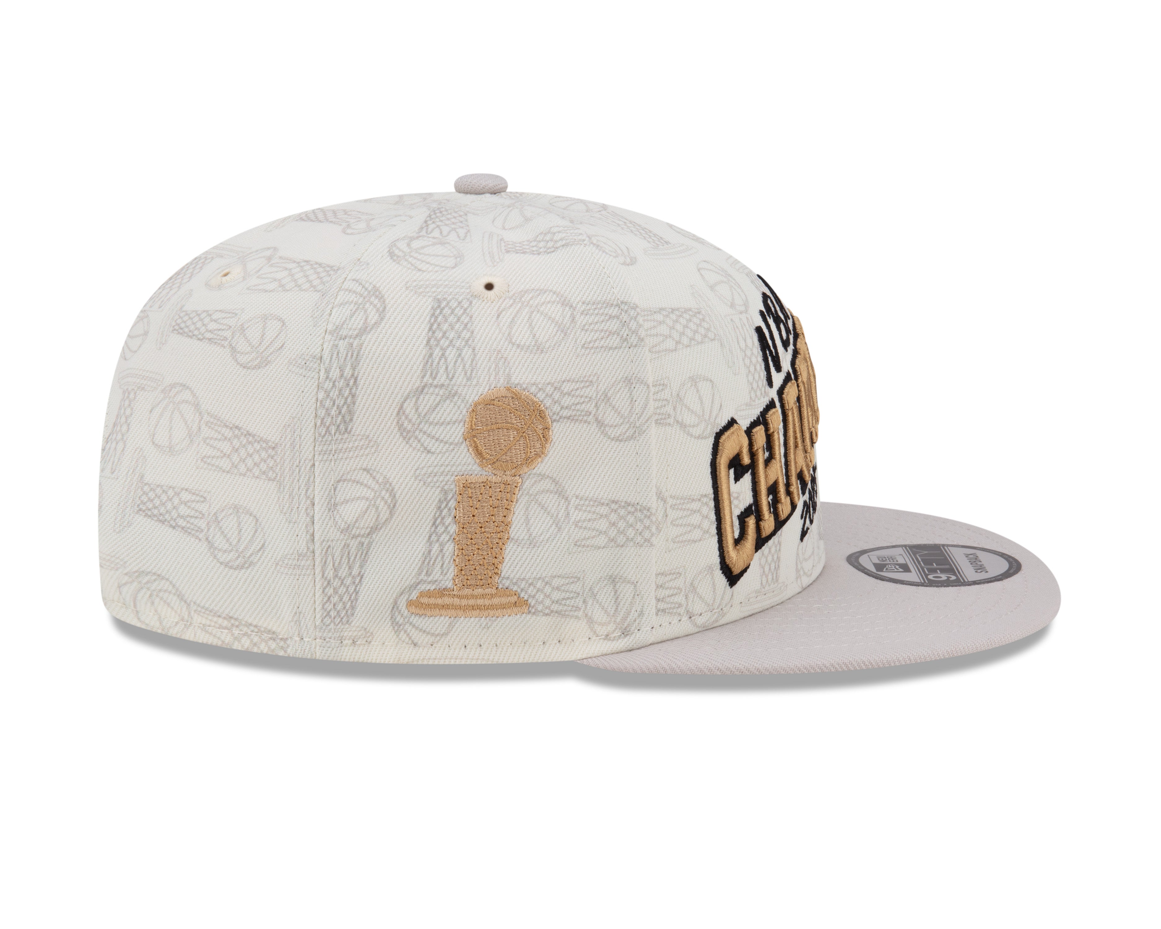 Boston Celtics NBA New Era Men's Cream 9Fifty 2024 Finals Champions Locker Room Snapback