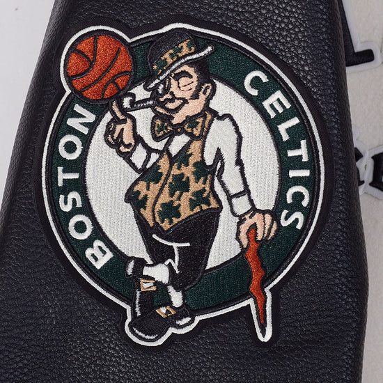 Boston Celtics NBA Pro Standard Men's Eggshell/Black Modern Originals Rib Wool Varsity Jacket