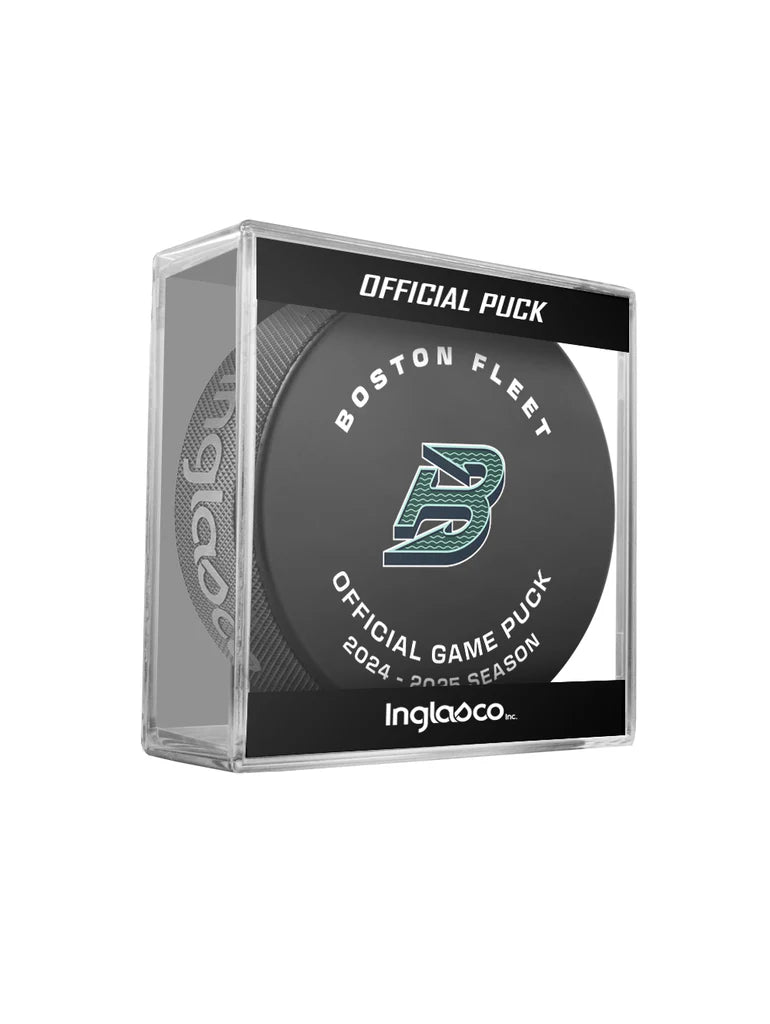 Boston Fleet PWHL Inglasco 24-2025 Officially Licensed Game Hockey Puck