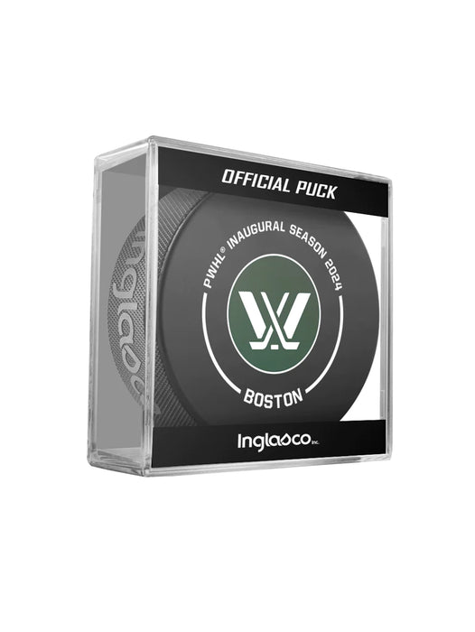 Boston PWHL Inglasco 2024 Inaugural Season Officially Licensed Game Hockey Puck