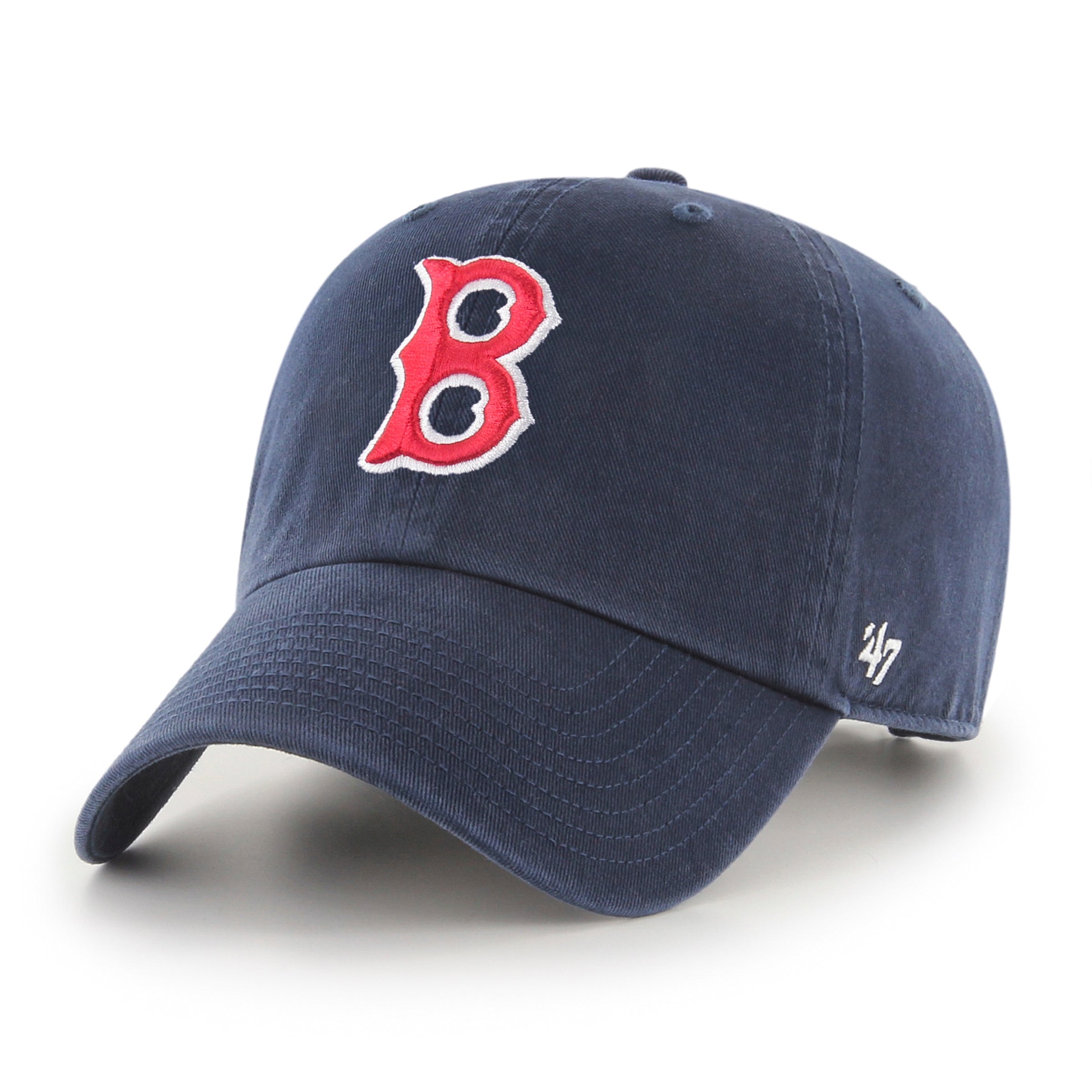 Boston Red Sox MLB 47 Brand Casquette réglable bleu marine vintage Clean Up