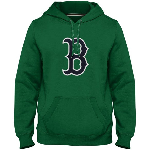 Boston Red Sox MLB Bulletin Men's Green Express Twill Logo Hoodie