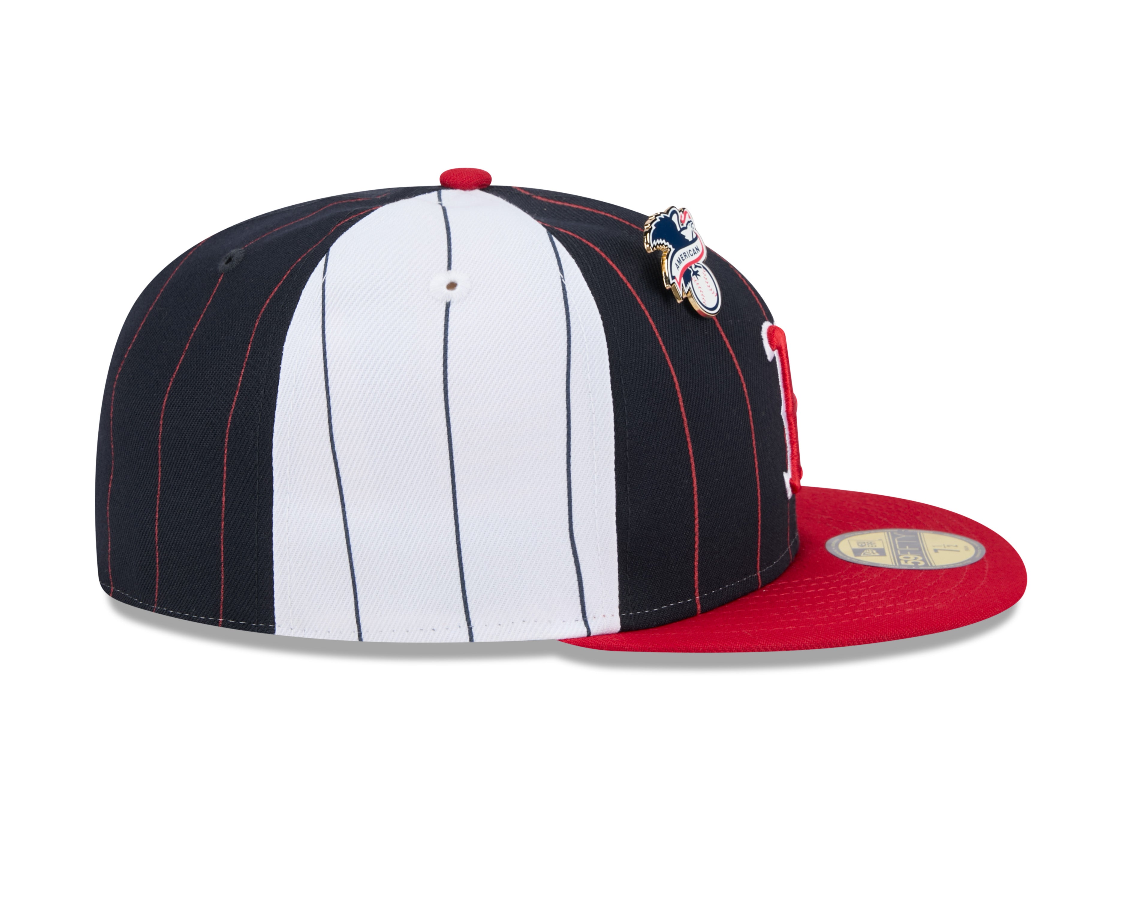 Boston Red Sox MLB New Era Men's Navy 59Fifty Two Tone Pinstripe Fitted Hat
